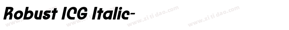 Robust ICG Italic字体转换